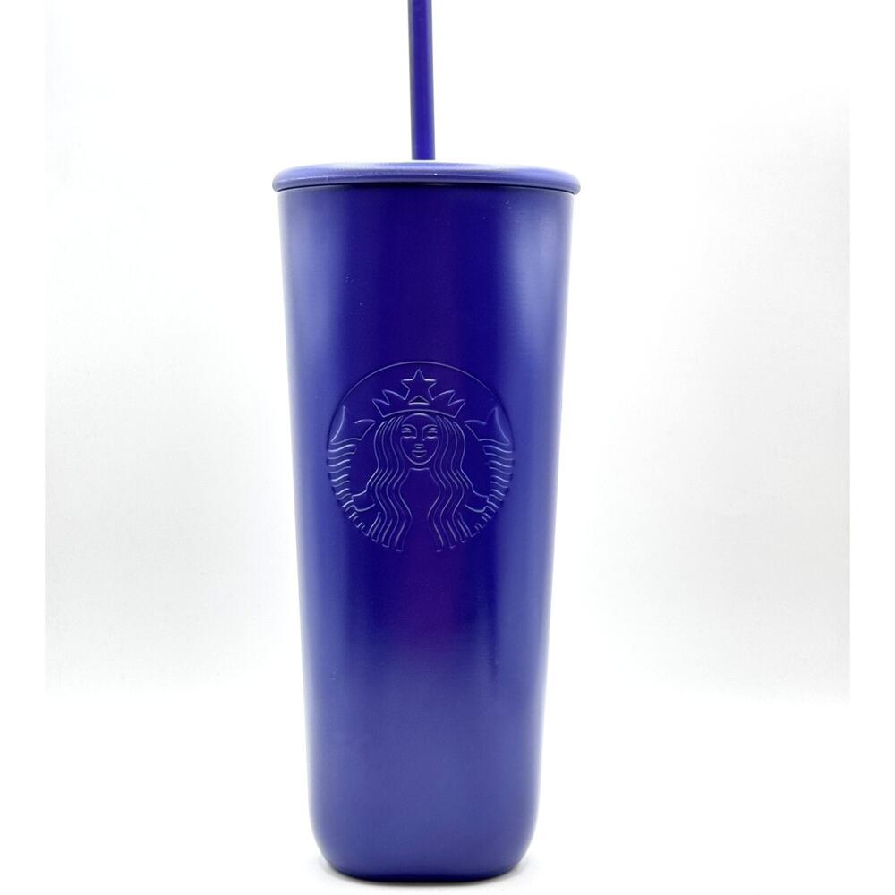 2025 Starbucks Purple Reusable Cold Cup 24oz Embossed Siren 90%‎ Recycled